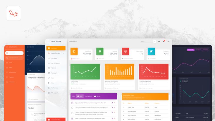 10+ Free Dashboards and Templates  for Laravel [2024]