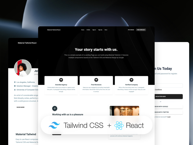 Material Tailwind Kit React Image