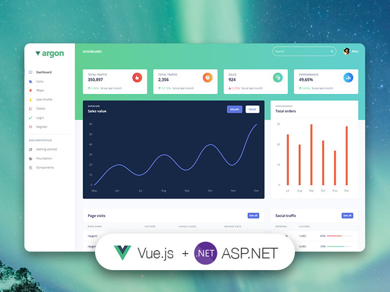 Vue Argon Dashboard Asp.net Image