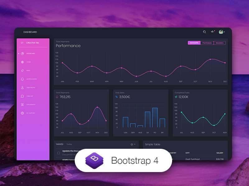 Black Dashboard Image