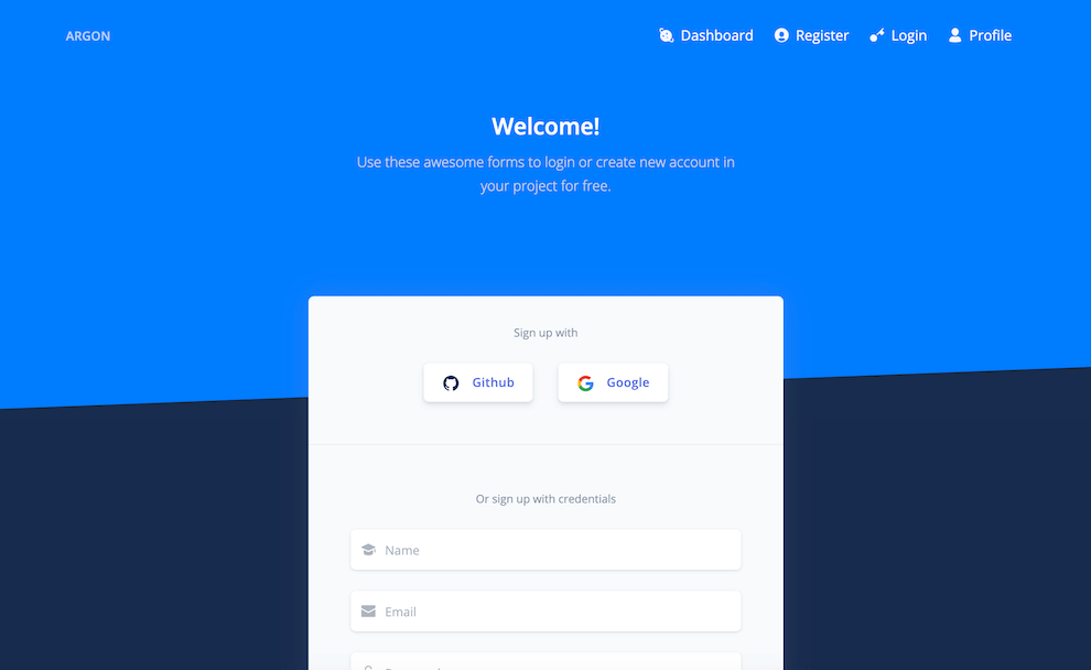 Register Page