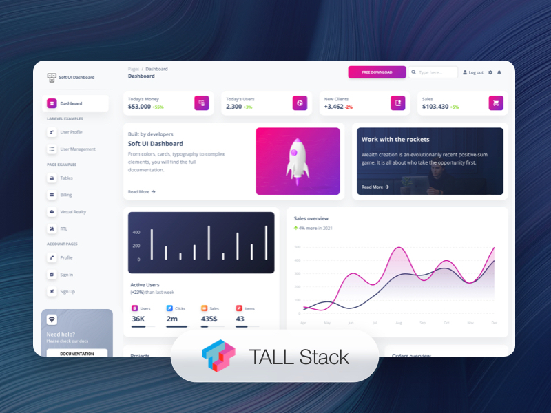 Soft UI Dashboard TALL Image