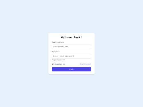 tailwind Simple Login Form
