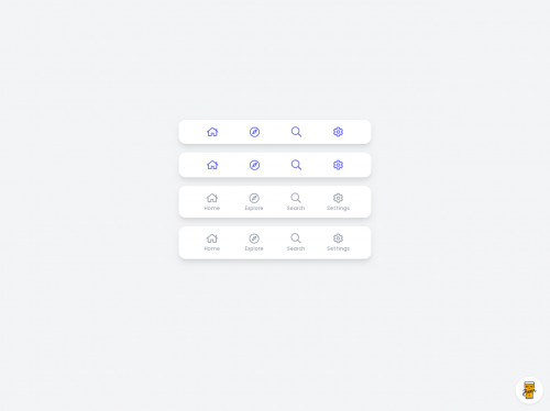 tailwind Bottom Navbar UI Design