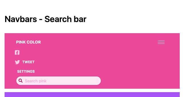 TailwindCSS Navbars - Search Bar