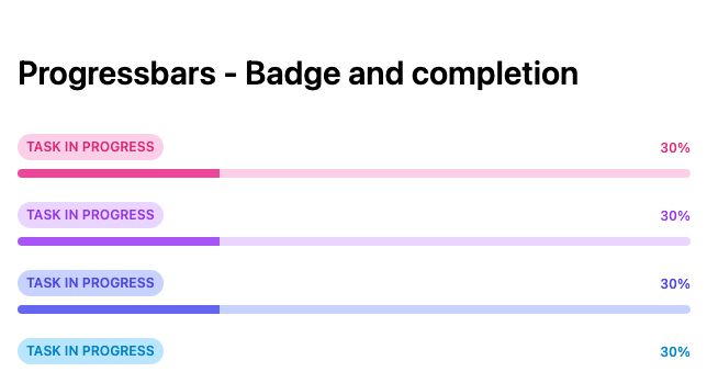 TailwindCSS Progressbars - Badge and Completion