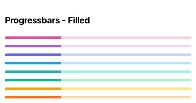 TailwindCSS Progressbars - Filled