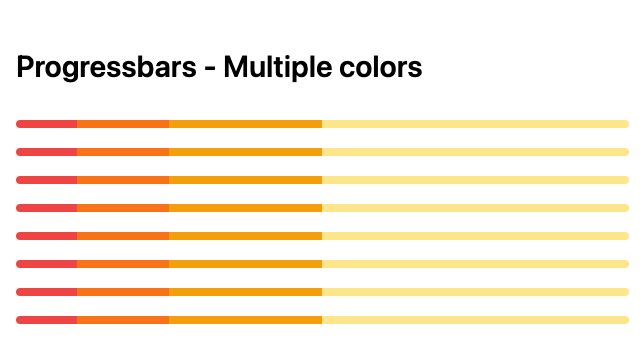 TailwindCSS Progressbars - Multiple Colors