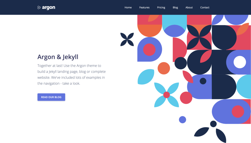 argon jekyll blog theme preview