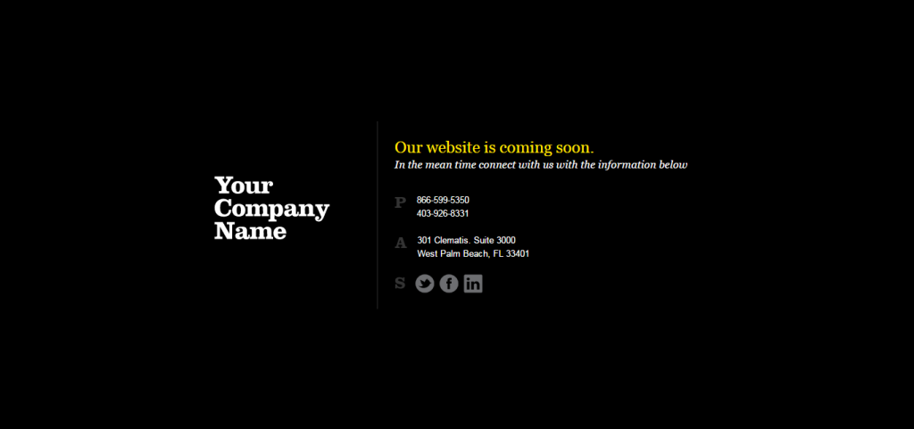 coming soon page - darknight