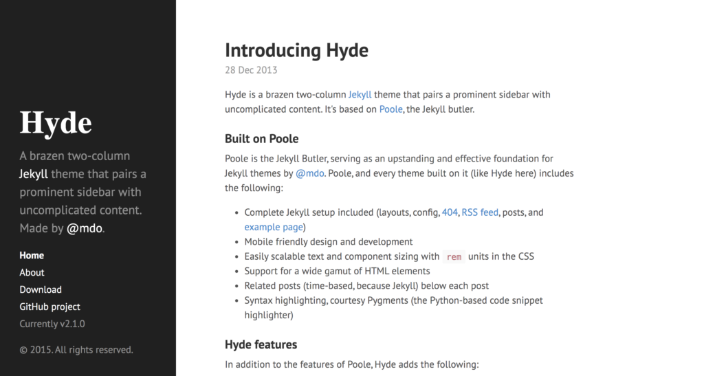 hyde theme preview