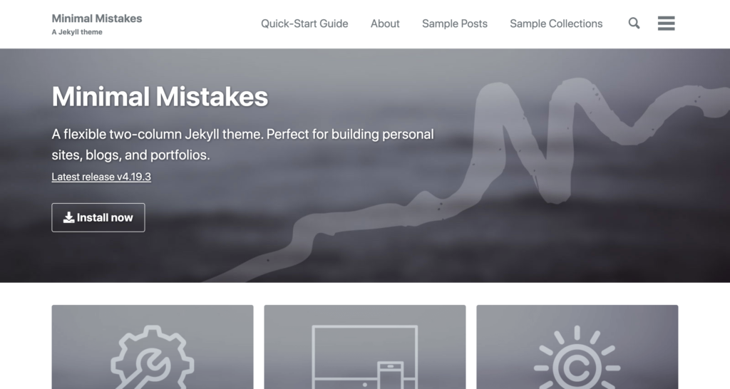 minimal mistakes blog theme preview